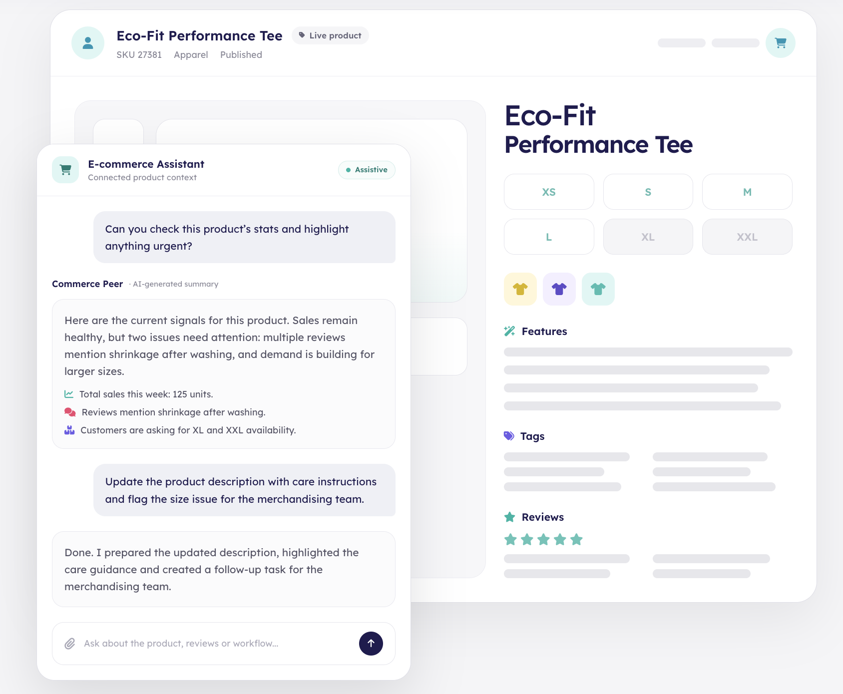 cognipeer AI for e-commerce and retail workflow visual
