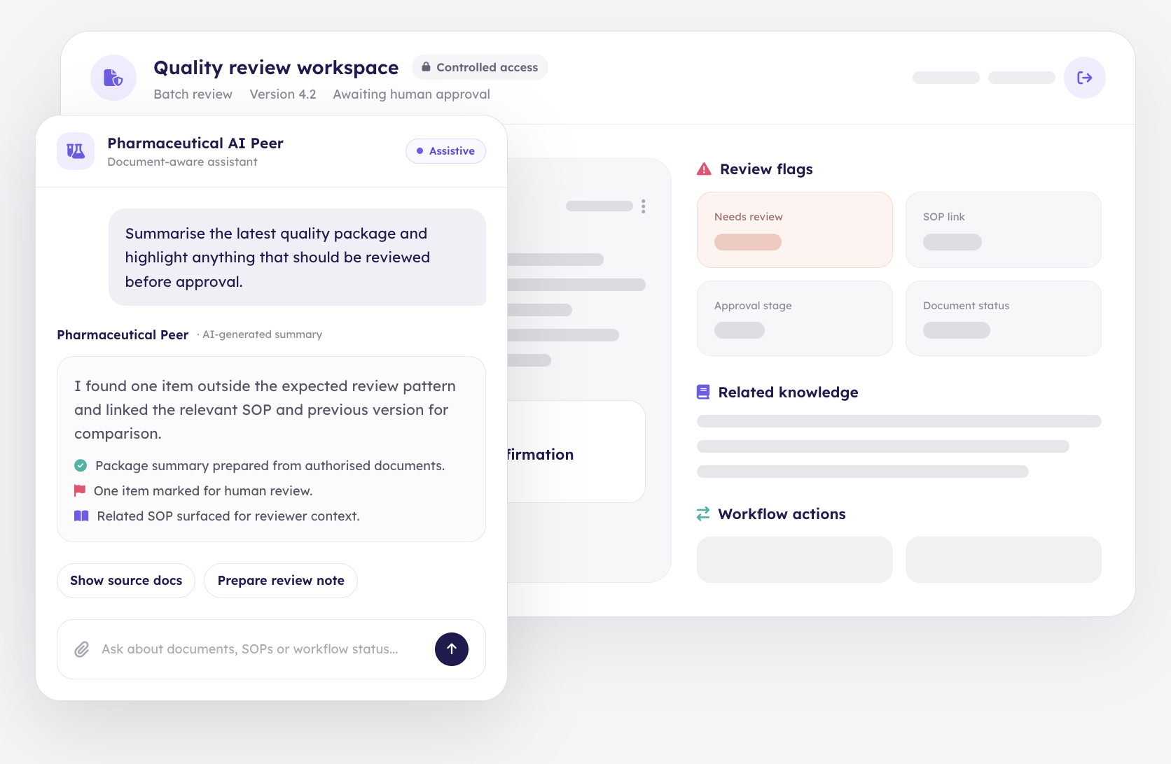 cognipeer AI for pharmaceutical workflow visual